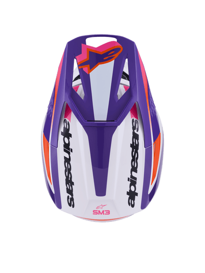 Alpinestars S - M3 Heat Helm Thermo-Injektion Weiß Lila Rosa Glänzend - MxProStoreParts
