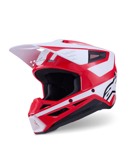Alpinestars S - M3 Heat Helm ECE 22.06 Rot Weiß Schwarz Glänzend - MxProStoreParts