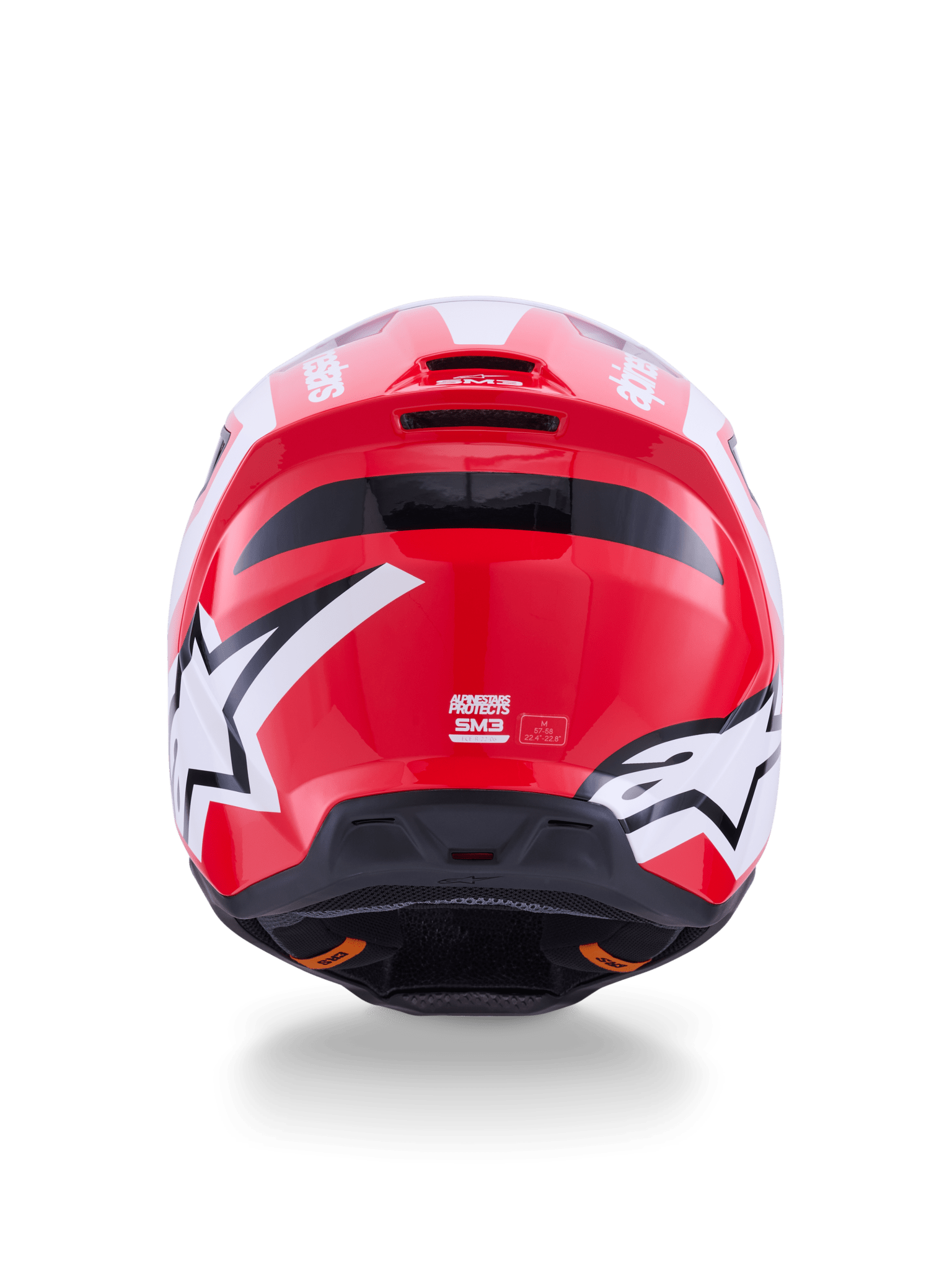 Alpinestars S - M3 Heat Helm ECE 22.06 Rot, Weiß, Schwarz glänzend - MxProStoreParts