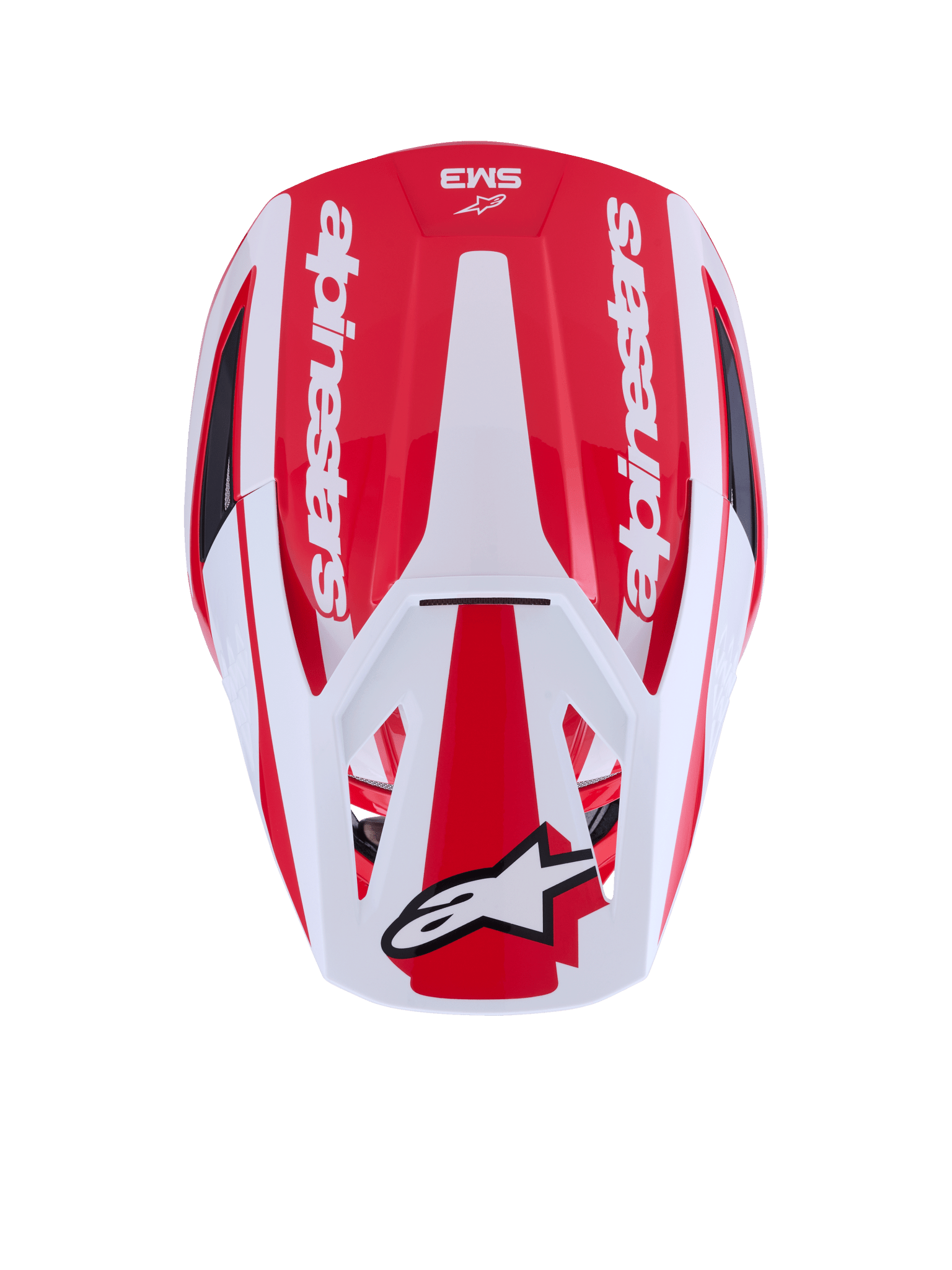 Alpinestars S-M3 Heat Helm ECE 22.06 Rot Weiß Schwarz Glänzend - MxProStoreParts