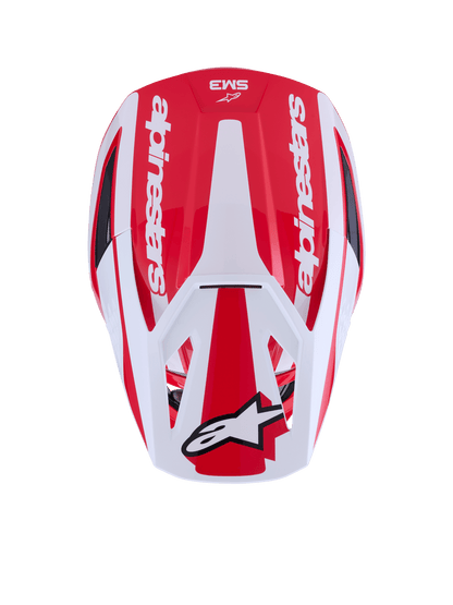 Alpinestars S-M3 Heat Helm ECE 22.06 Rot Weiß Schwarz Glänzend - MxProStoreParts