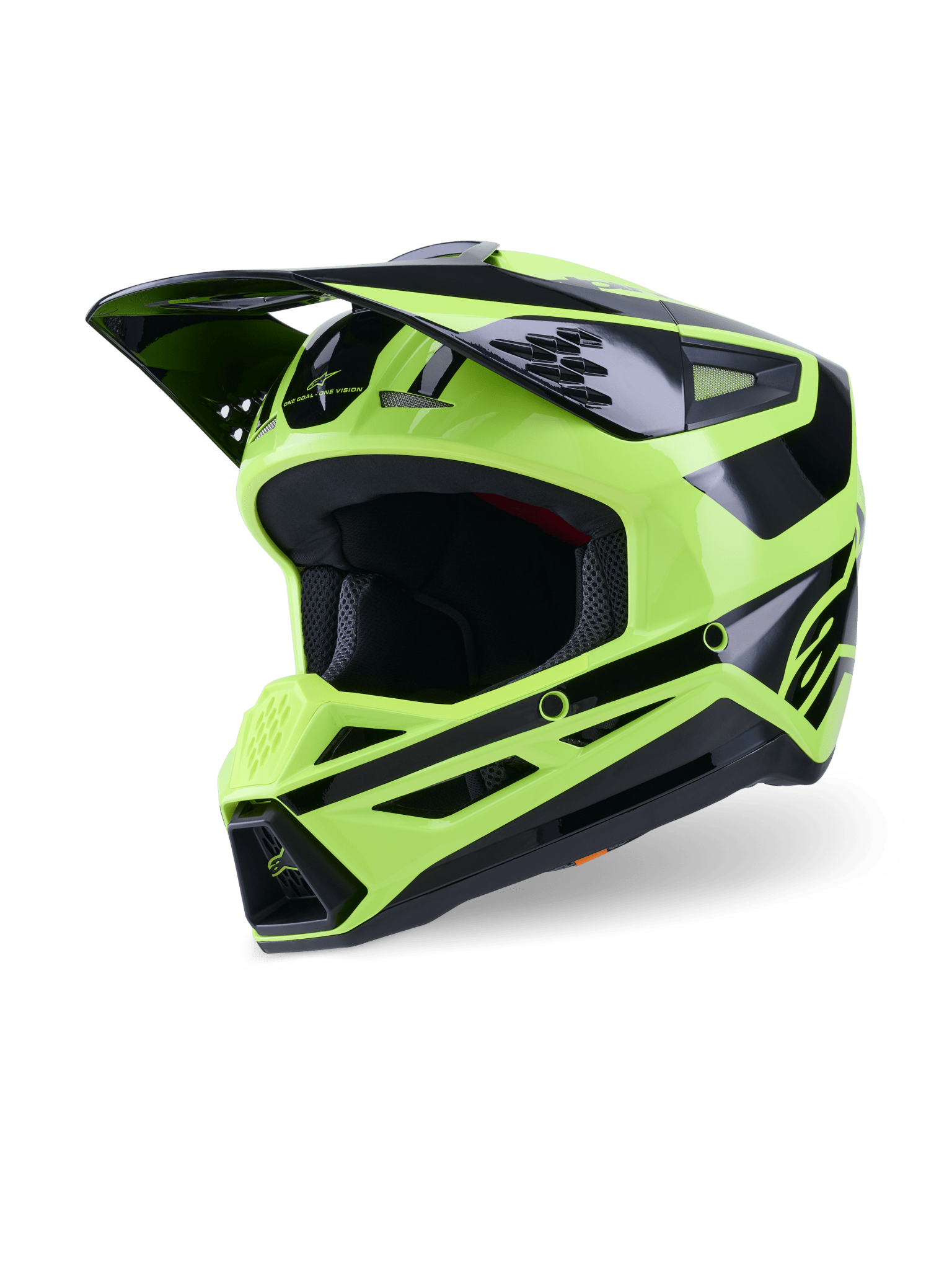 Alpinestars S - M3 Heat Helm ECE 22.06 Leuchtgelb glänzend schwarz - MxProStoreParts