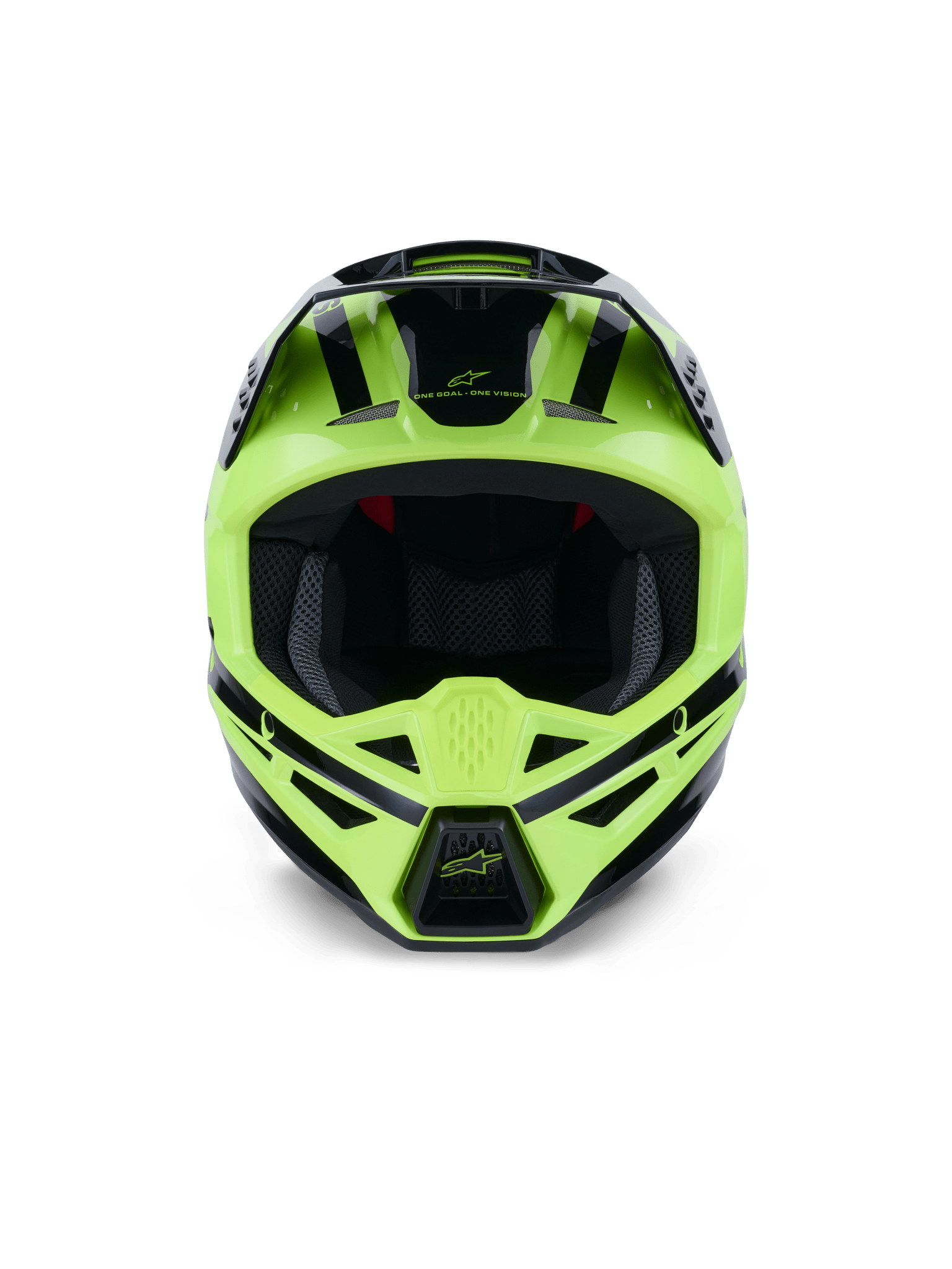 Alpinestars S-M3 Heat Helm ECE 22.06 Fluo-Gelb glänzend schwarz - MxProStoreParts