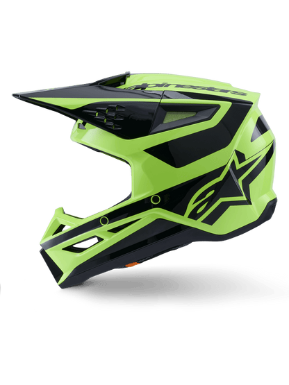 Alpinestars S - M3 Heat Helm ECE 22.06 Leuchtgelb Schwarz Glänzend - MxProStoreParts
