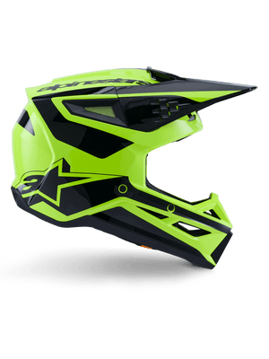 Alpinestars S-M3 Heat Casco ECE 22.06 Amarillo Fluorescente y Negro Brillante
