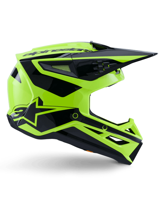 Alpinestars S - M3 Heat Helm ECE 22.06 Geel Fluo Zwart Glanzend - MxProStoreParts