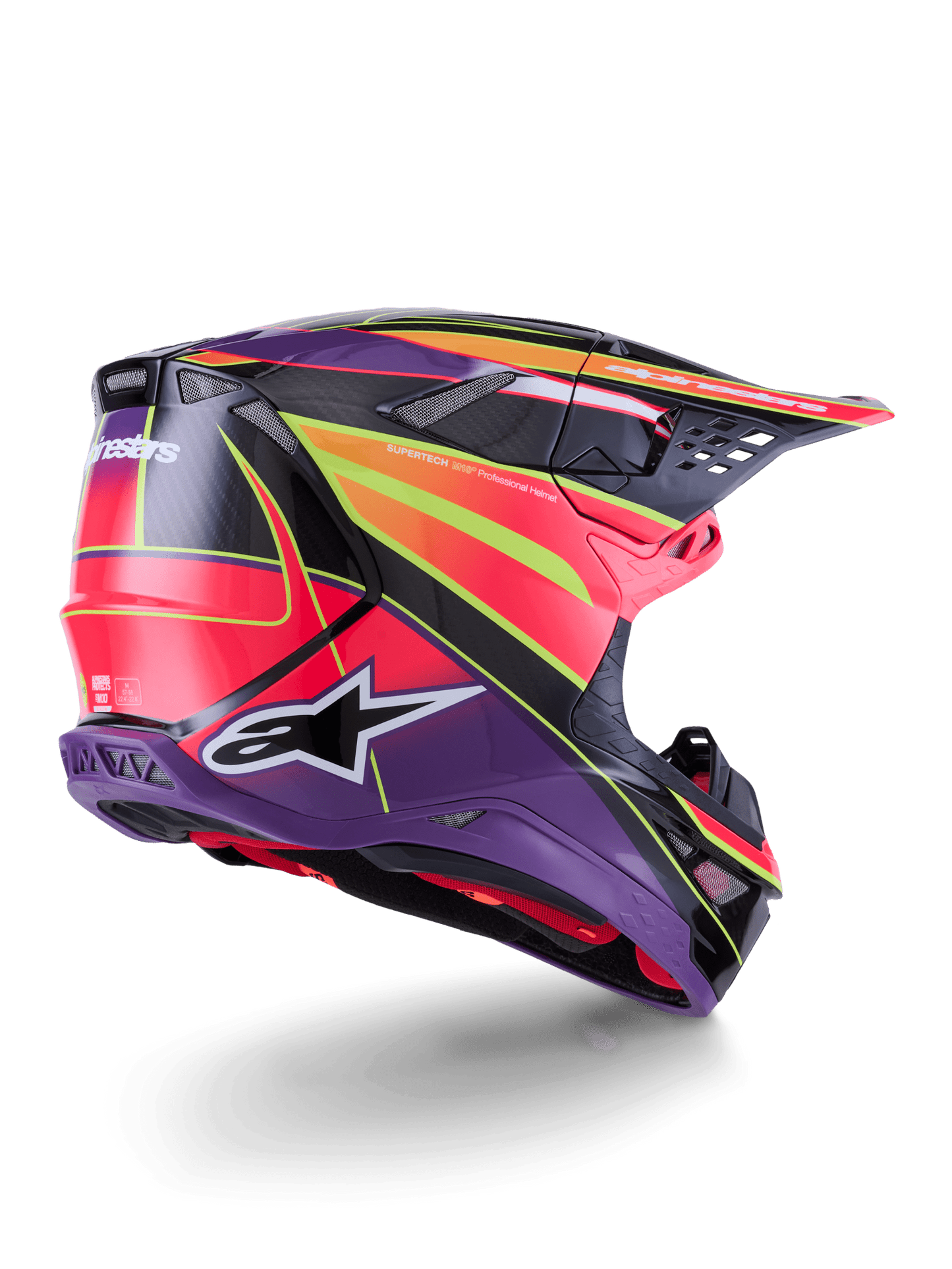 Alpinestars Supertech M10 Era Helm Carbon MIPS Pink Violet Fluo - MxProStoreParts