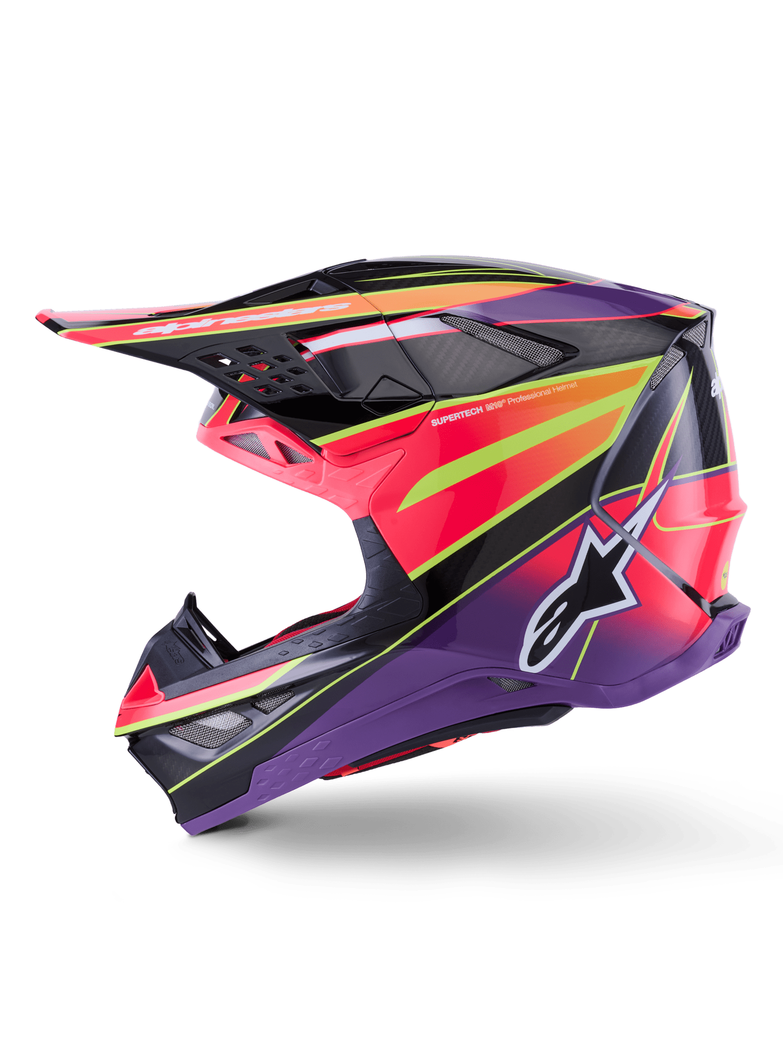 Alpinestars Supertech M10 Era Helm Carbon MIPS Pink Violet Fluo - MxProStoreParts