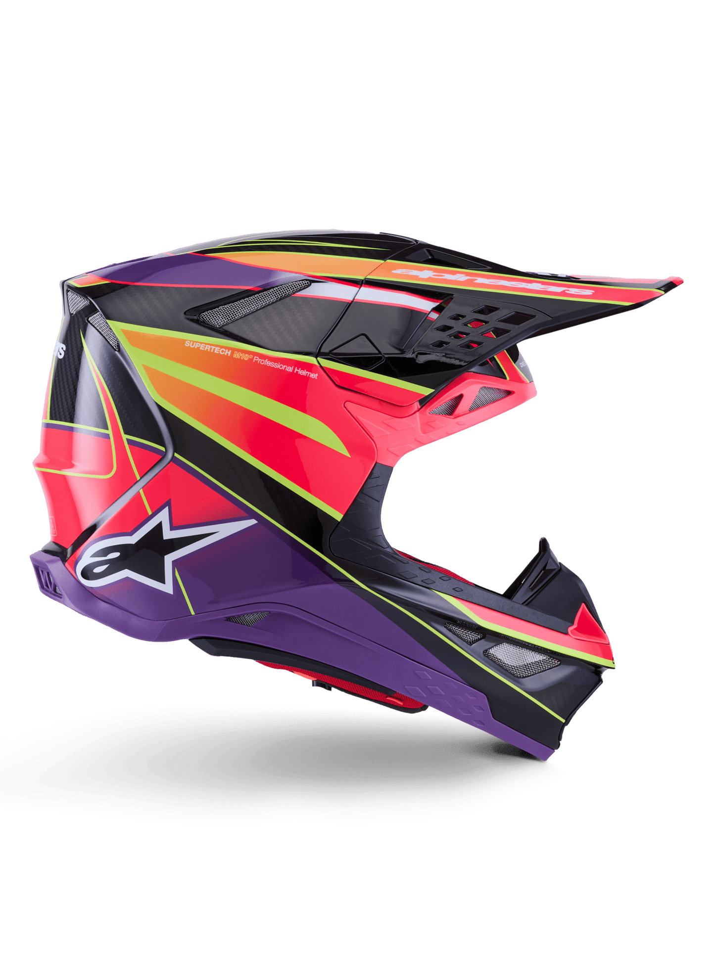 Alpinestars Supertech M10 Era Helm Carbon MIPS Pink Violet Fluo - MxProStoreParts