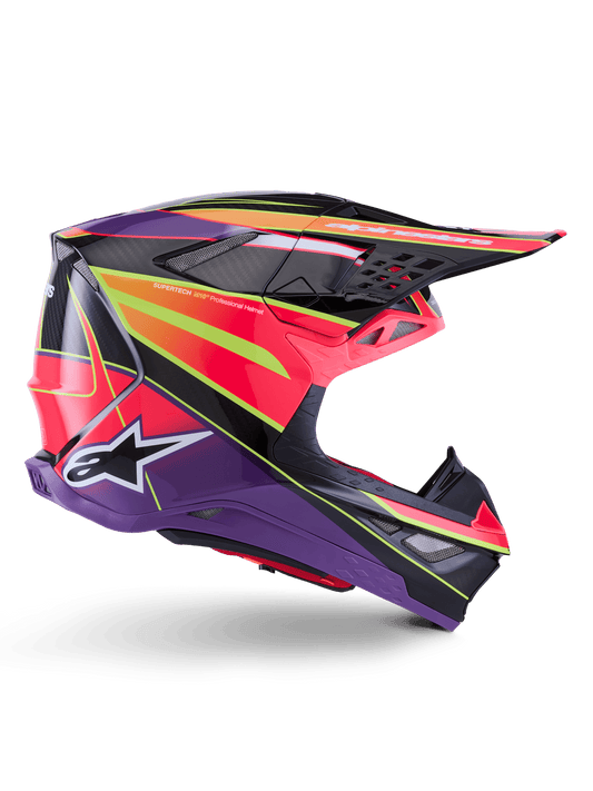 Alpinestars Supertech M10 Era Helm Carbon MIPS Pink Violet Fluo - MxProStoreParts