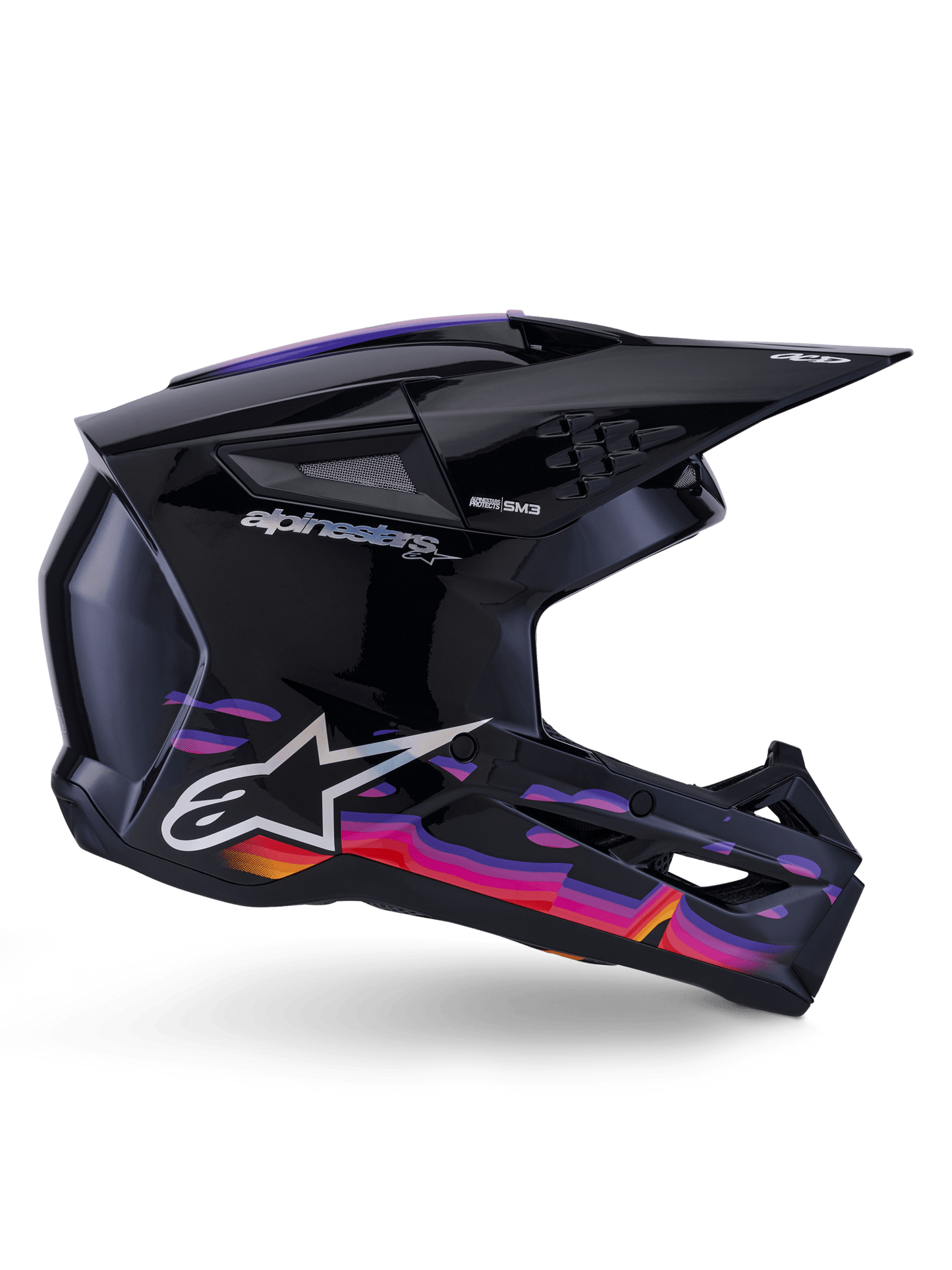 Alpinestars S - M3 Force OCD Helm ECE 22.06 Schwarz Glänzend - MxProStoreParts