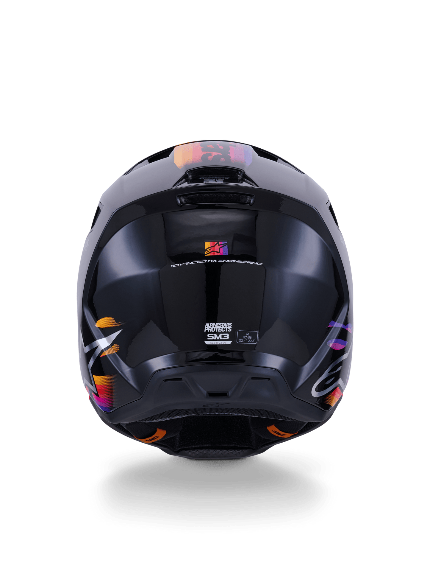 Alpinestars S-M3 Force OCD Helm ECE 22.06 Schwarz glänzend - MxProStoreParts