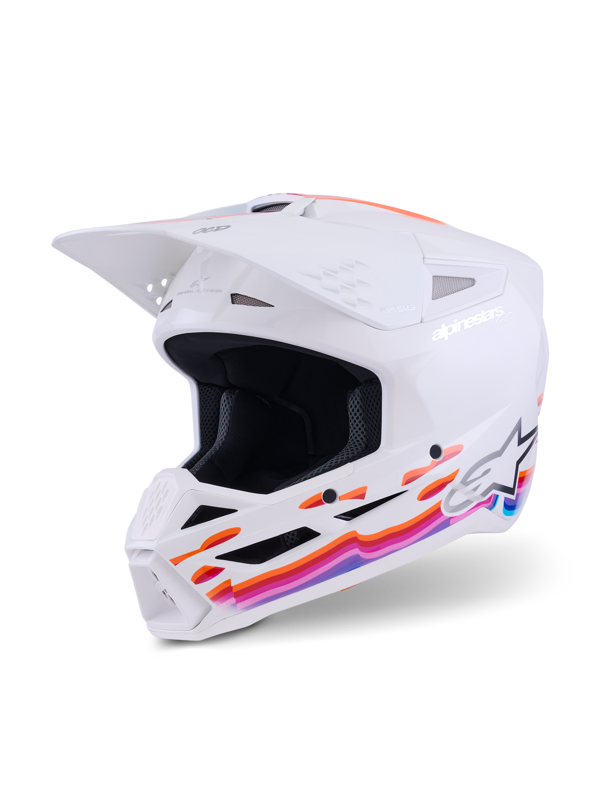 Alpinestars S-M3 Force OCD Helm Wit Glanzend