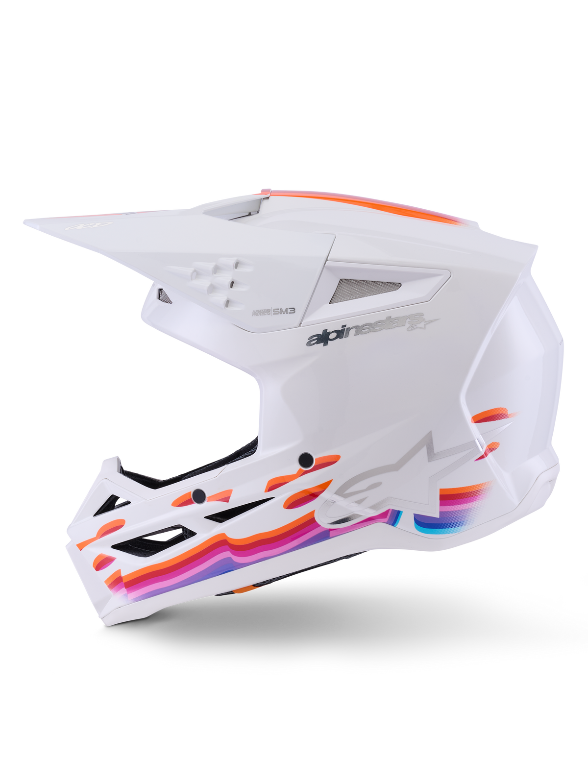 Alpinestars S-M3 Force OCD Helm Wit Glanzend