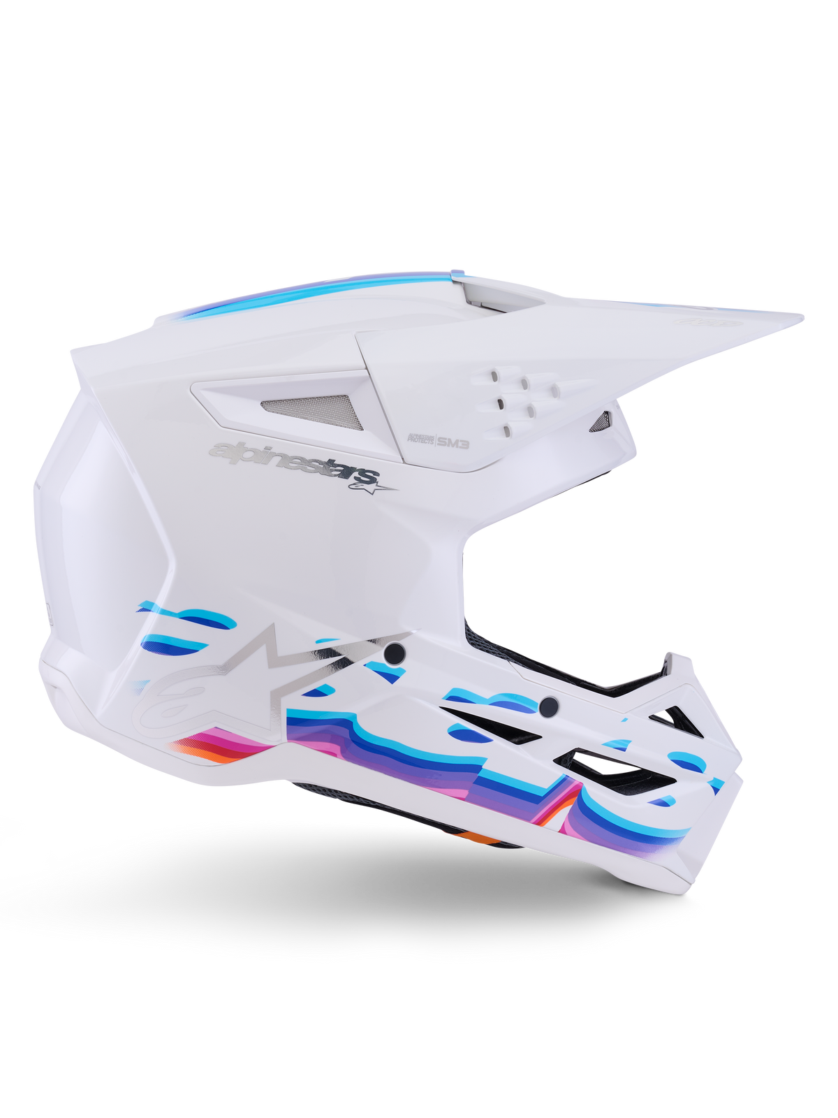 Alpinestars S-M3 Force OCD Helm Wit Glanzend