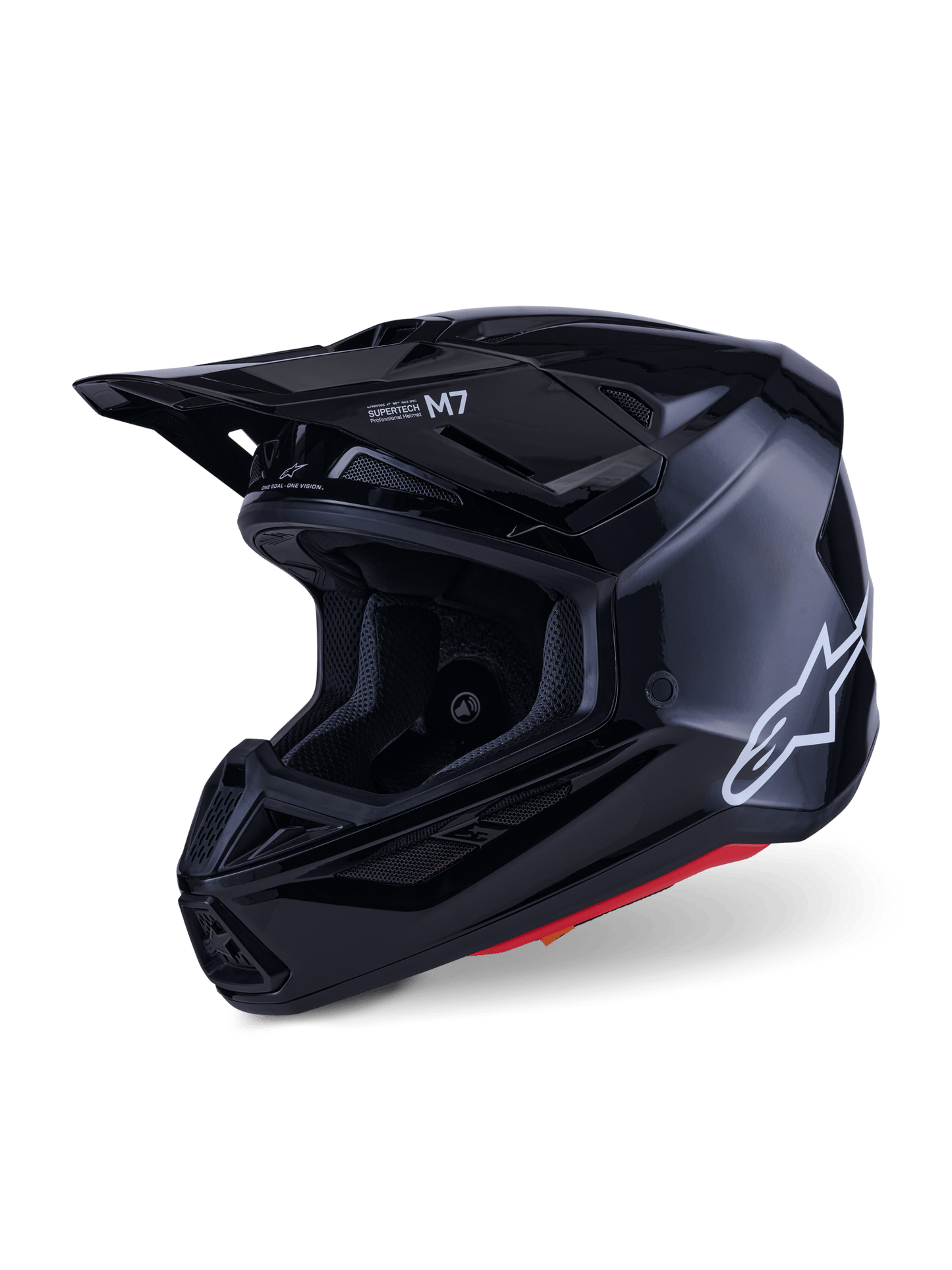 Alpinestars S‑M7 Solid Helm ECE 22.06 Zwart Glanzend - MxProStoreParts