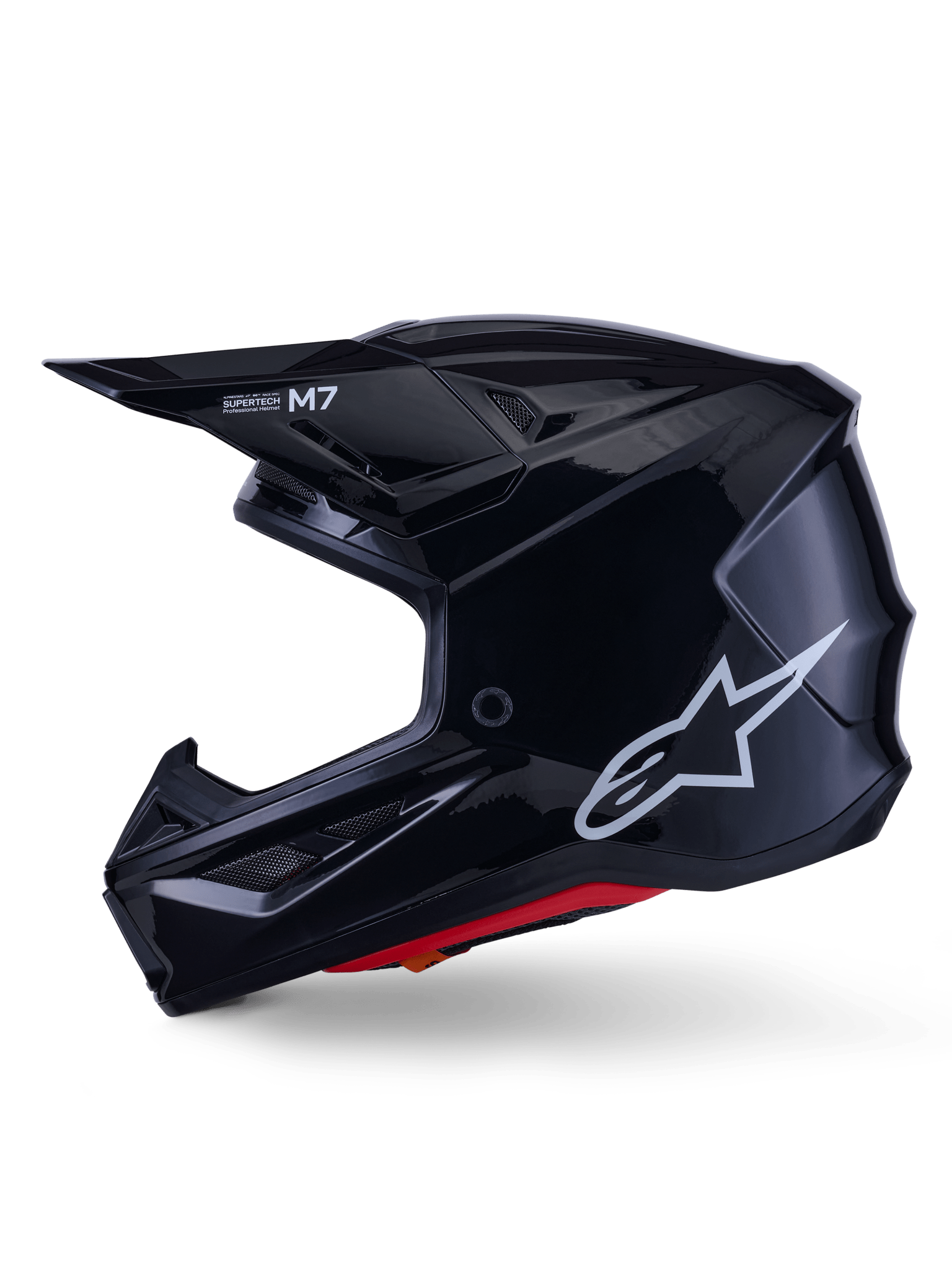 Alpinestars S‑M7 Solid Helm ECE 22.06 Zwart Glanzend - MxProStoreParts