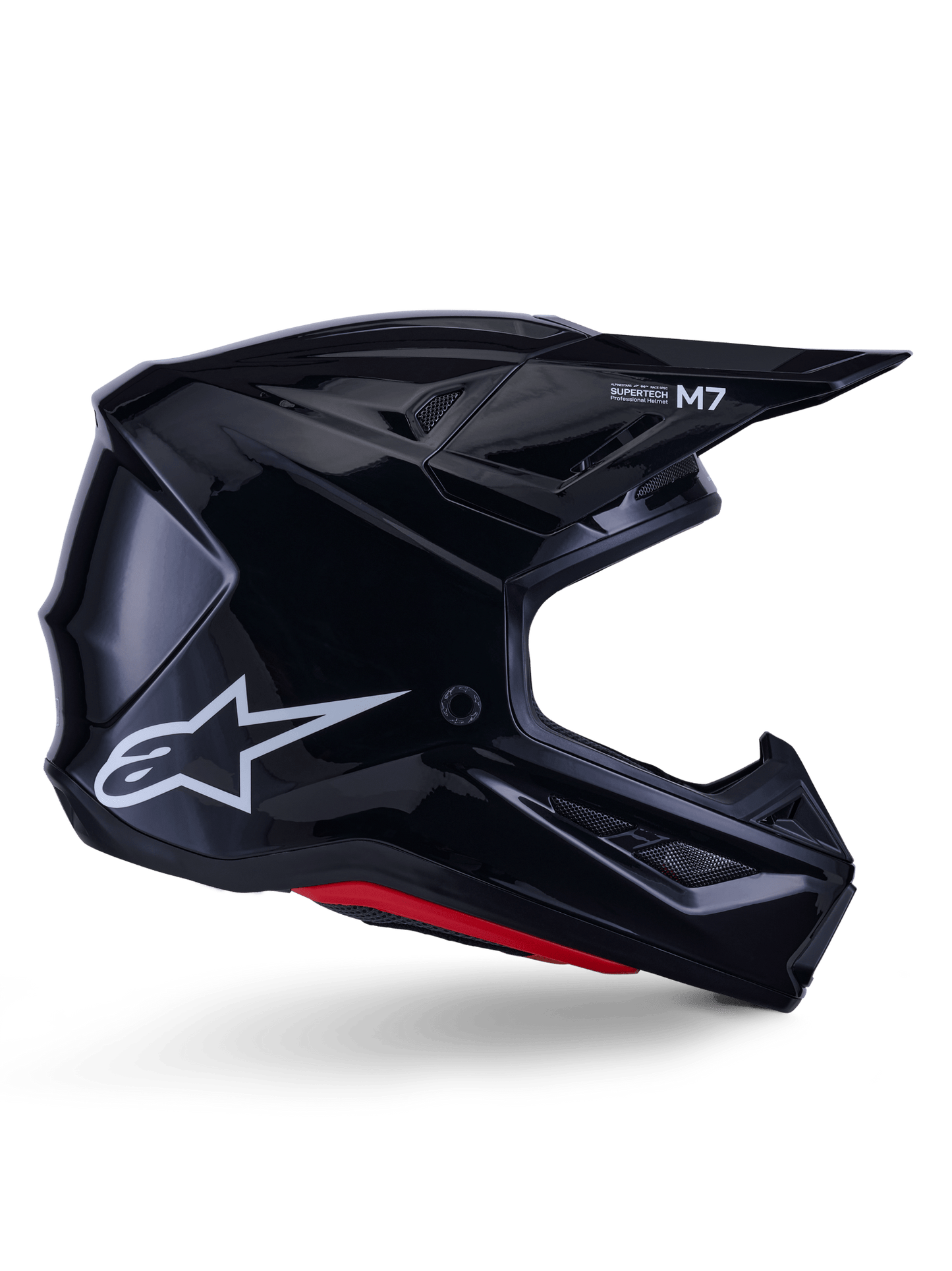 Alpinestars S‑M7 Solid Helm ECE 22.06 Zwart Glanzend - MxProStoreParts