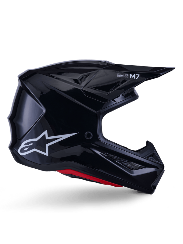 Alpinestars S‑M7 Solid Helm ECE 22.06 Zwart Glanzend - MxProStoreParts