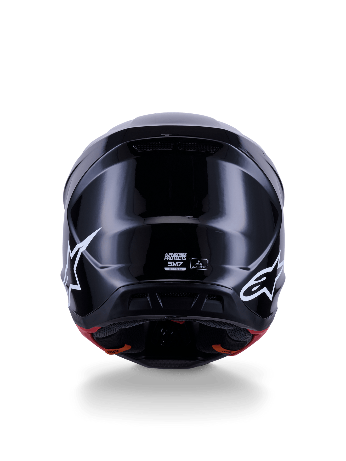 Alpinestars S‑M7 Solid Helm ECE 22.06 Zwart Glanzend - MxProStoreParts