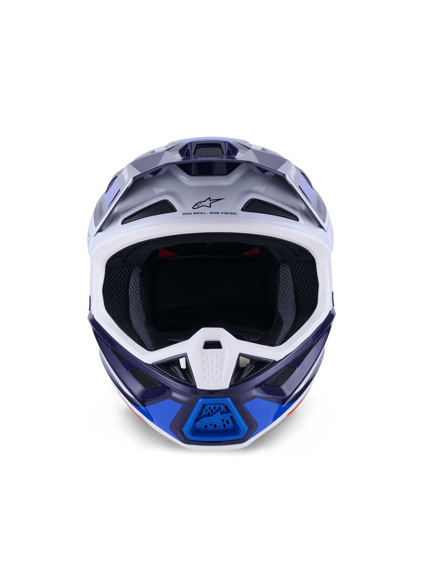 Alpinestars S - M7 Rise Aerodynamischer Off-Road Helm Blau-Weiß Glänzend - MxProStoreParts