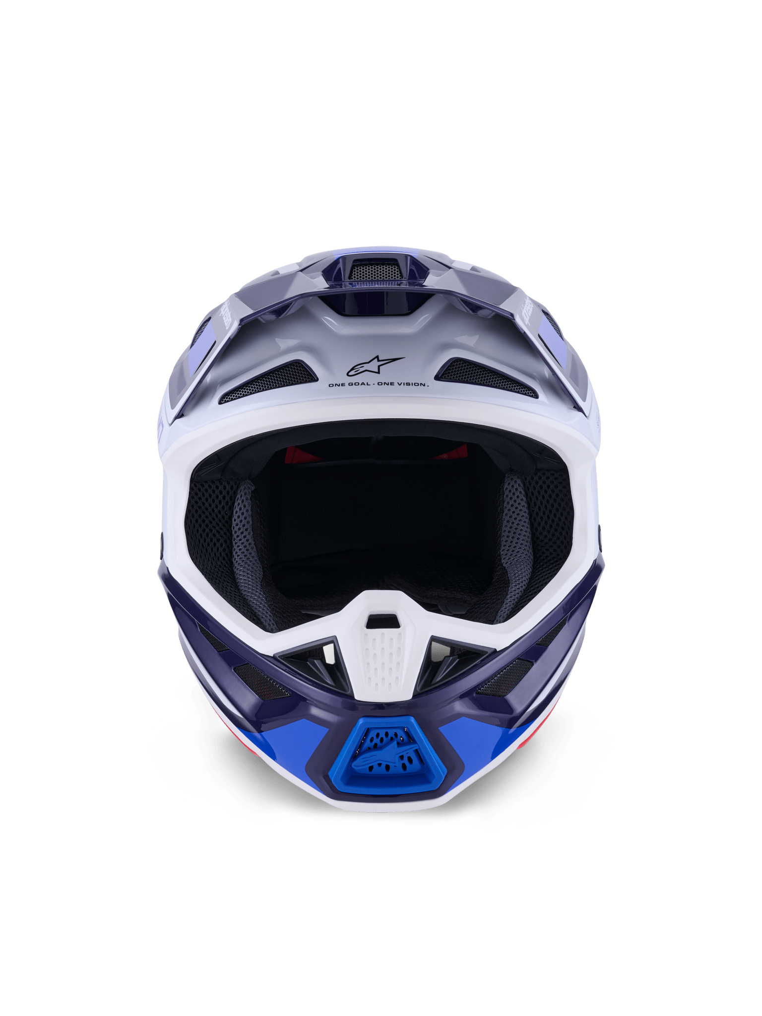 Alpinestars S - M7 Rise Aerodynamischer Off-Road Helm Blau-Weiß Glänzend - MxProStoreParts