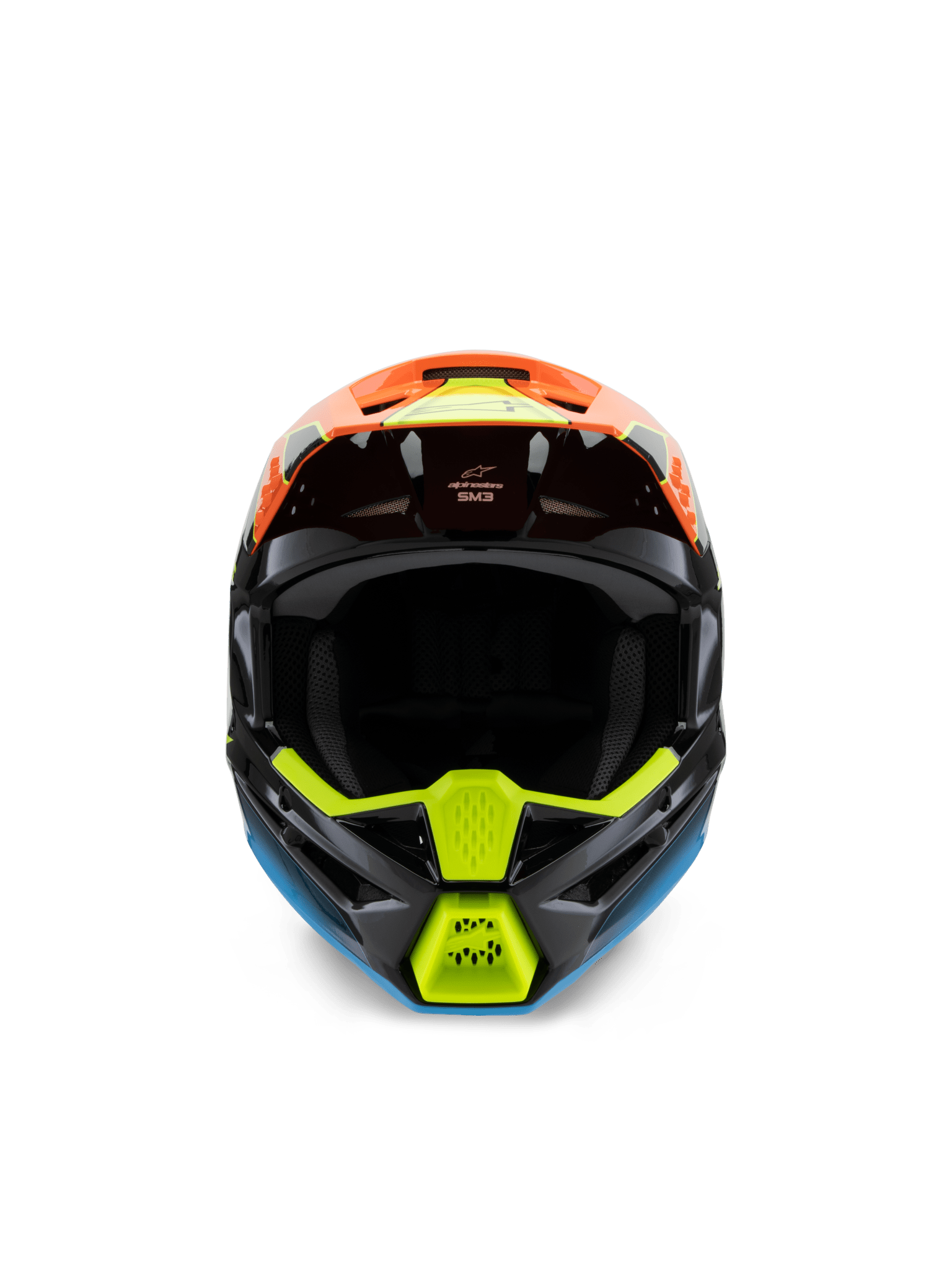 Alpinestars S - M3 Jugend Fray Helm Offroad Schwarz Orange Gelb - MxProStoreParts