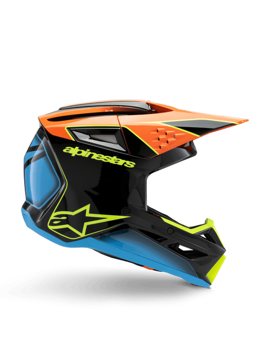 Alpinestars S - M3 Youth Fray Helm Off‑Road Zwart Oranje Geel - MxProStoreParts