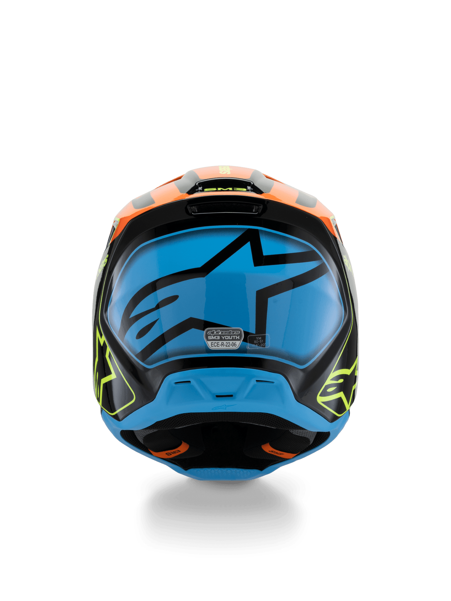 Alpinestars S - M3 Jugendlicher Fray Offroad-Helm Schwarz Orange Gelb - MxProStoreParts