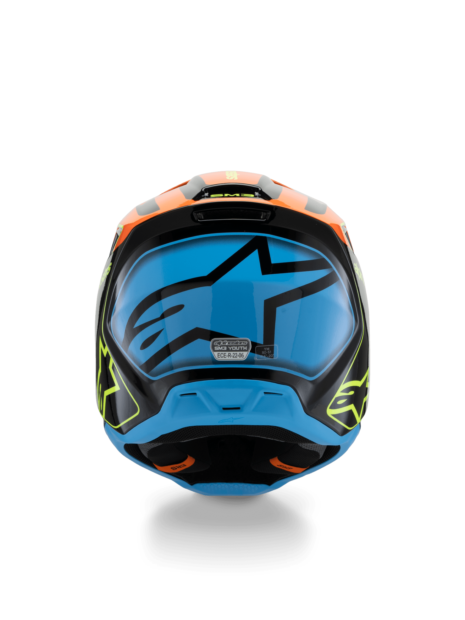 Alpinestars S - M3 Jugendlicher Fray Offroad-Helm Schwarz Orange Gelb - MxProStoreParts