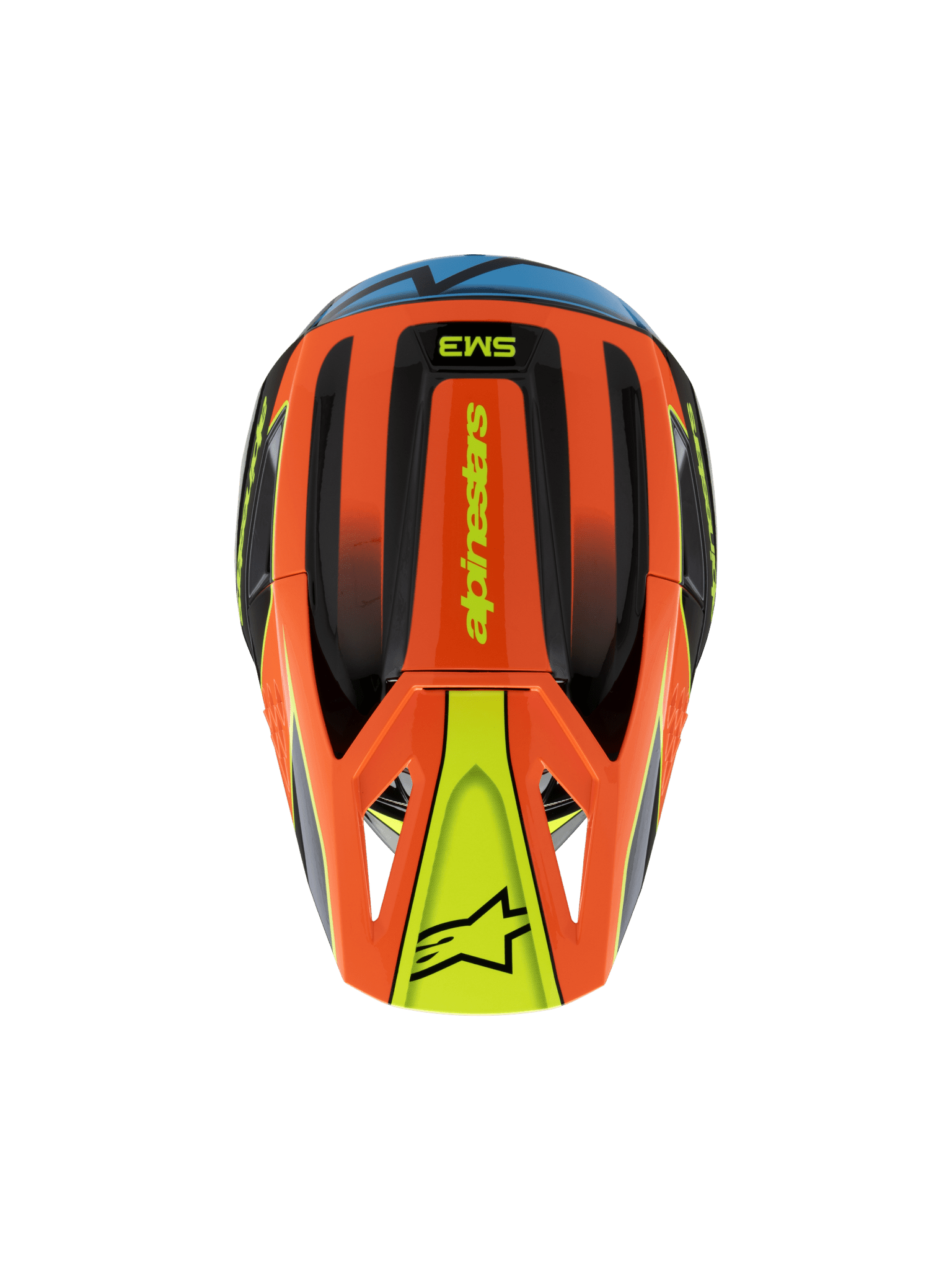 alpinestars fahrradhelm Alpinestars S-M3 Youth Fray Helm Off‑Road Schwarz Orange Gelb – MxProStoreParts