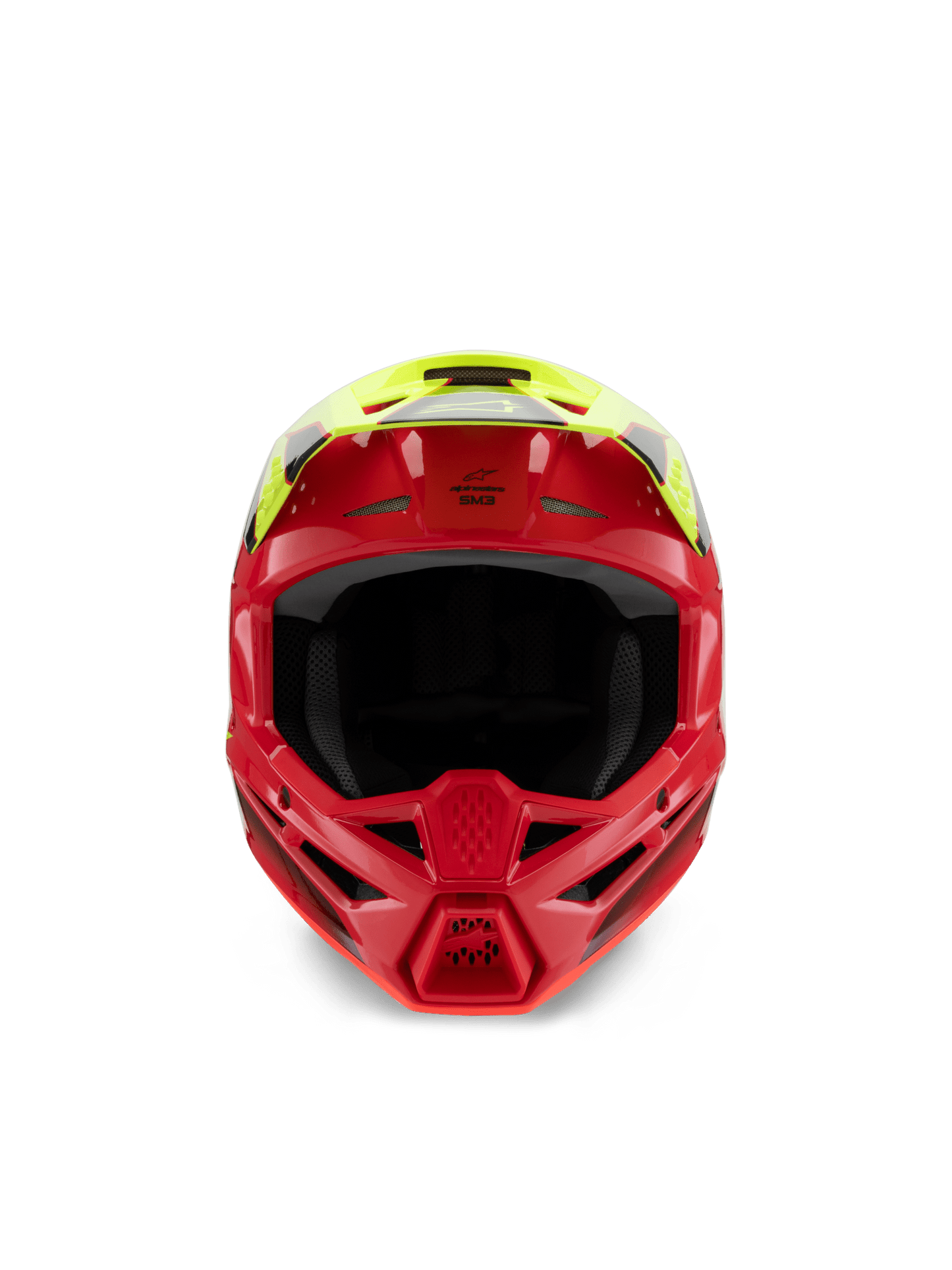 Alpinestars S-M3 Jugend Fray Helm ECE 22.06 Rot Gelb Schwarz - MxProStoreParts