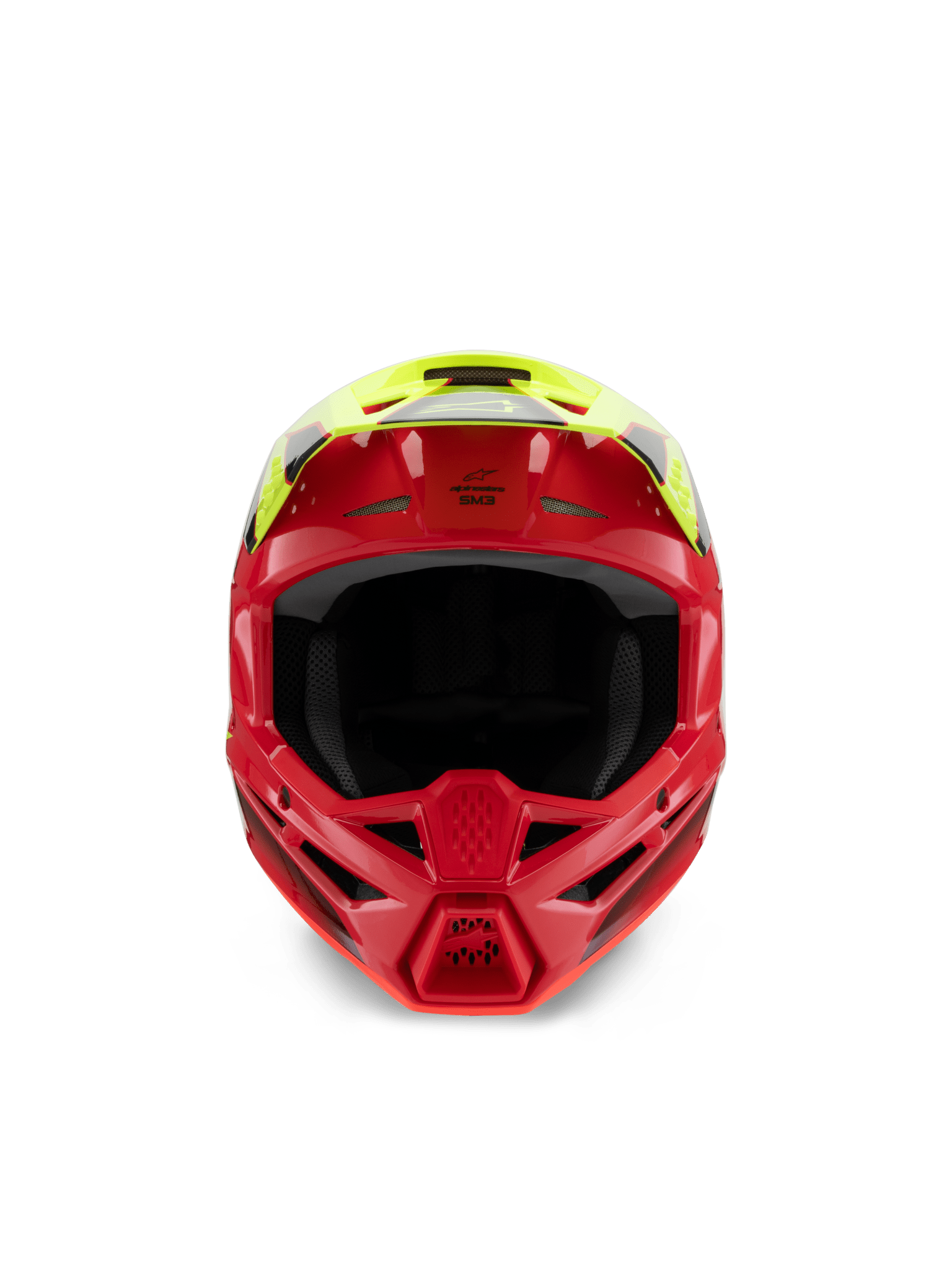 Alpinestars S-M3 Jugend Fray Helm ECE 22.06 Rot Gelb Schwarz - MxProStoreParts