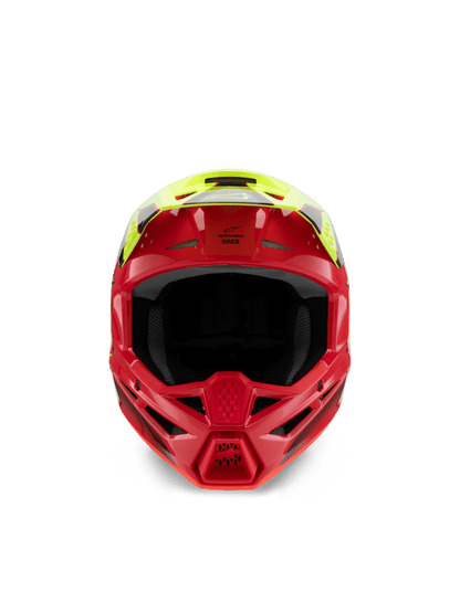 Alpinestars S-M3 Jugend Fray Helm ECE 22.06 Rot Gelb Schwarz - MxProStoreParts