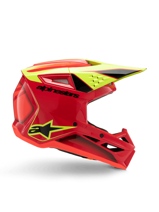 Alpinestars S - M3 Jeugd Fray Helm ECE 22.06 Rood Geel Zwart - MxProStoreParts