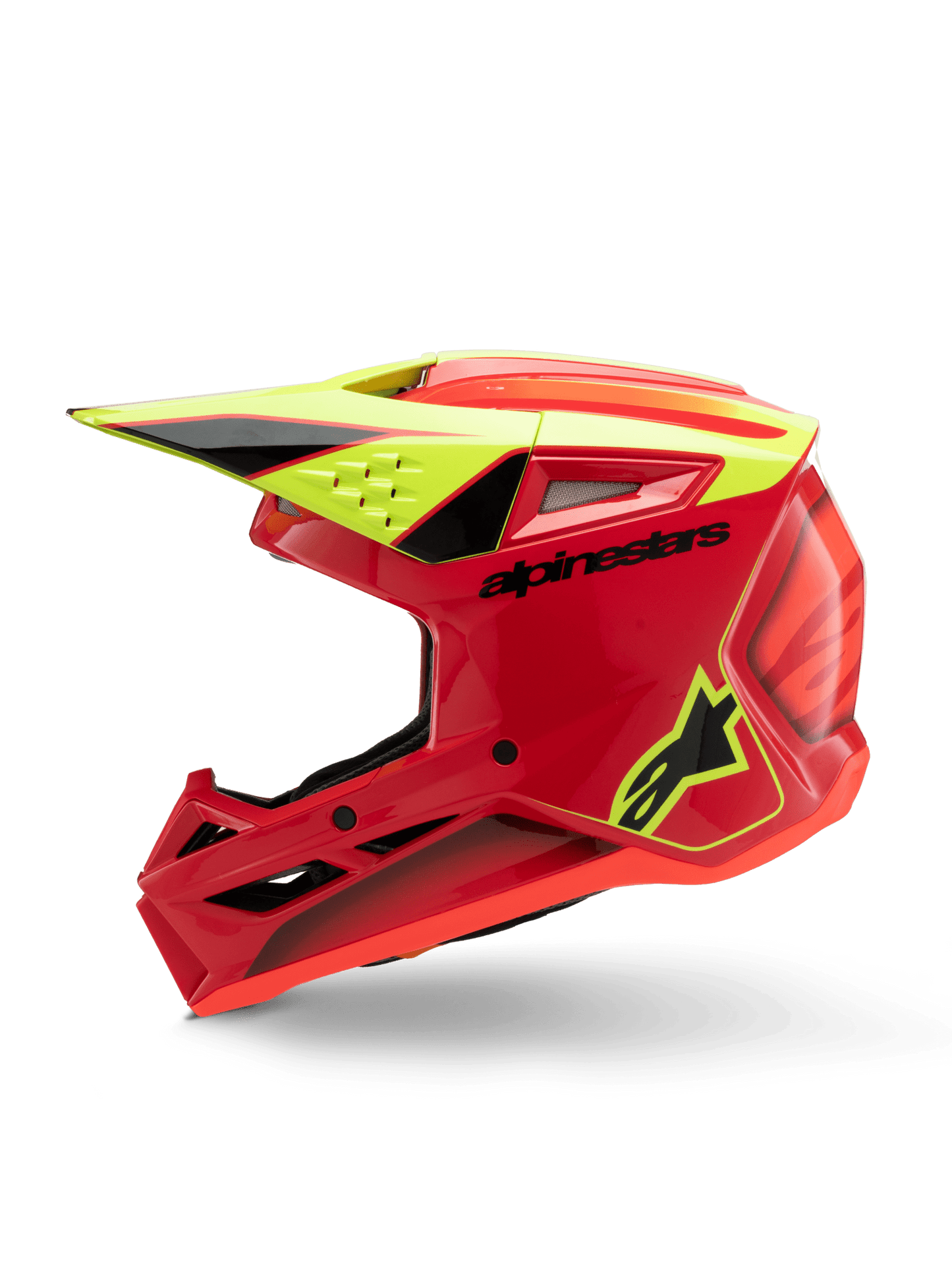 Alpinestars S-M3 Jugend Fray Helm ECE 22.06 Rot Gelb Schwarz - MxProStoreParts