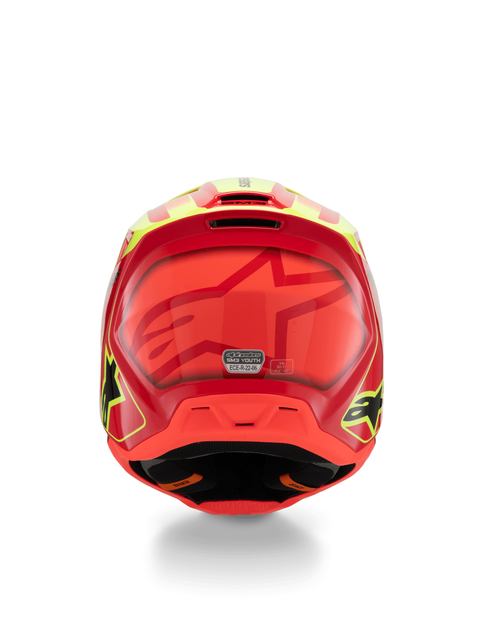 Alpinestars S - M3 Jugend Fray Helm ECE 22.06 Rot Gelb Schwarz - MxProStoreParts