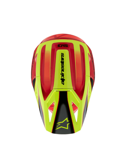 Alpinestars S - M3 Jugend Fray Helm ECE 22.06 Rot Gelb Schwarz - MxProStoreParts