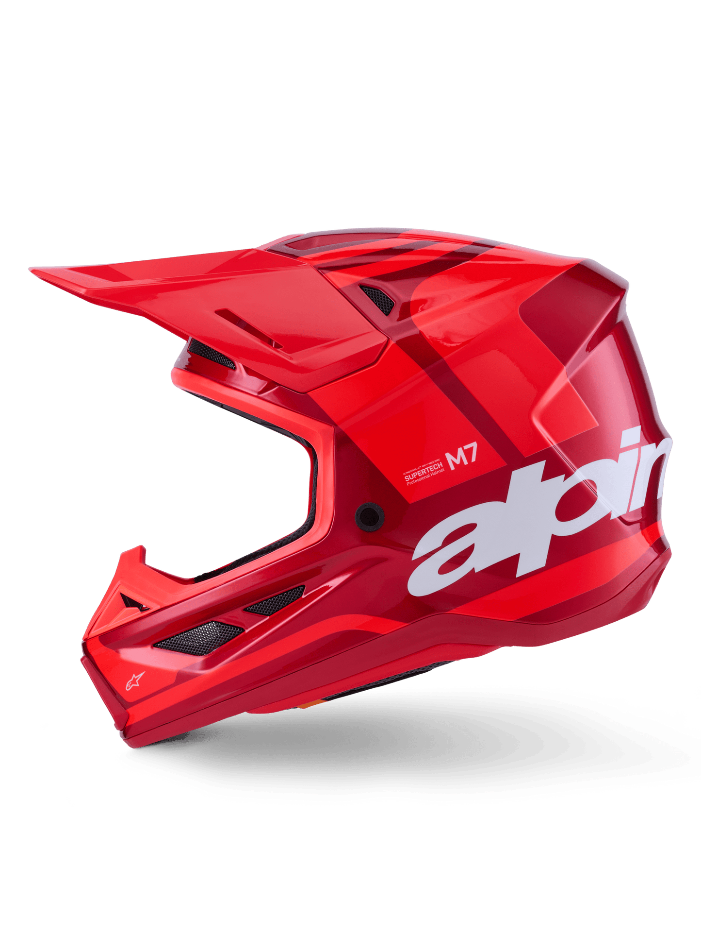 Alpinestars S-M7 Core Offroad-Helm ECE 22.06 Glänzend Rot - MxProStoreParts