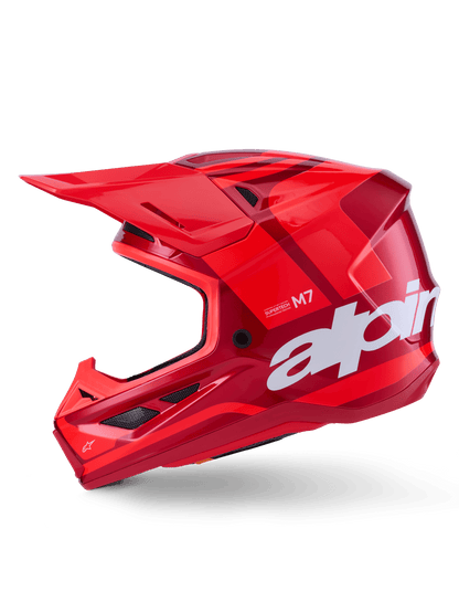 Alpinestars S-M7 Core Offroad-Helm ECE 22.06 Glänzend Rot - MxProStoreParts