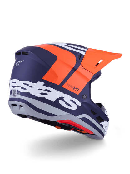 Alpinestars S-M7 Core Helm ECE 22.06 Orange Blau Matt – MxProStoreParts