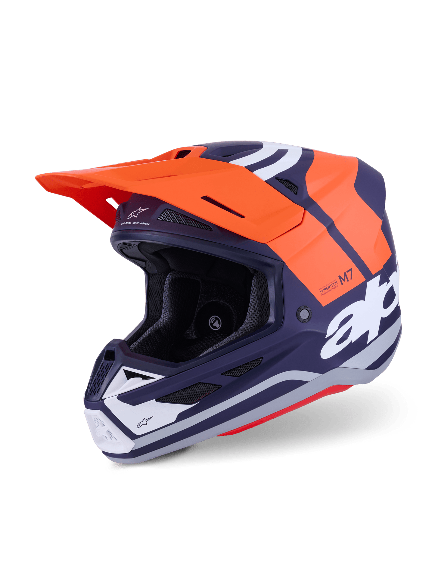 Alpinestars S-M7 Core Helm ECE 22.06 Orange Blau Matt - MxProStoreParts