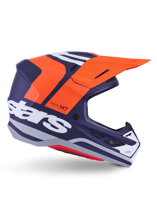 Alpinestars S - M7 Core Helmet ECE 22.06 Orange Blue Matt - MxProStoreParts