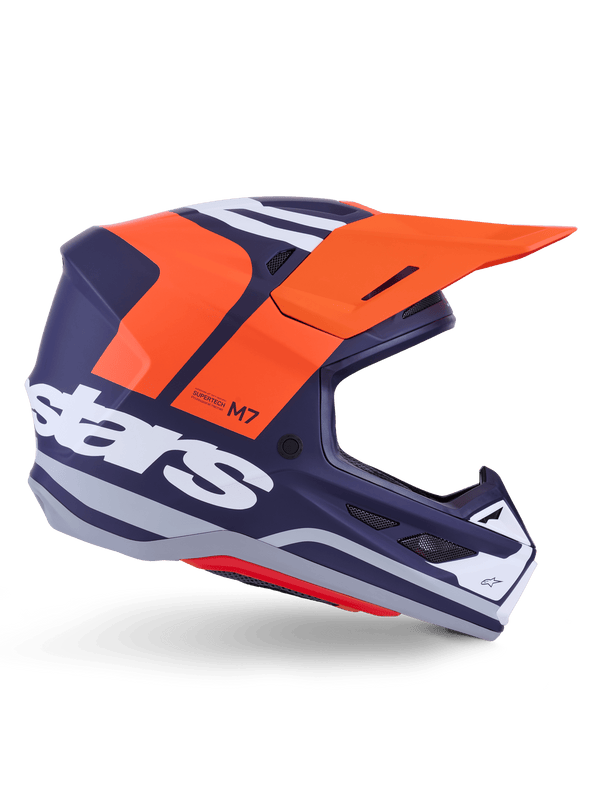 Alpinestars S-M7 Core Helm ECE 22.06 Orange Blau Matt – MxProStoreParts