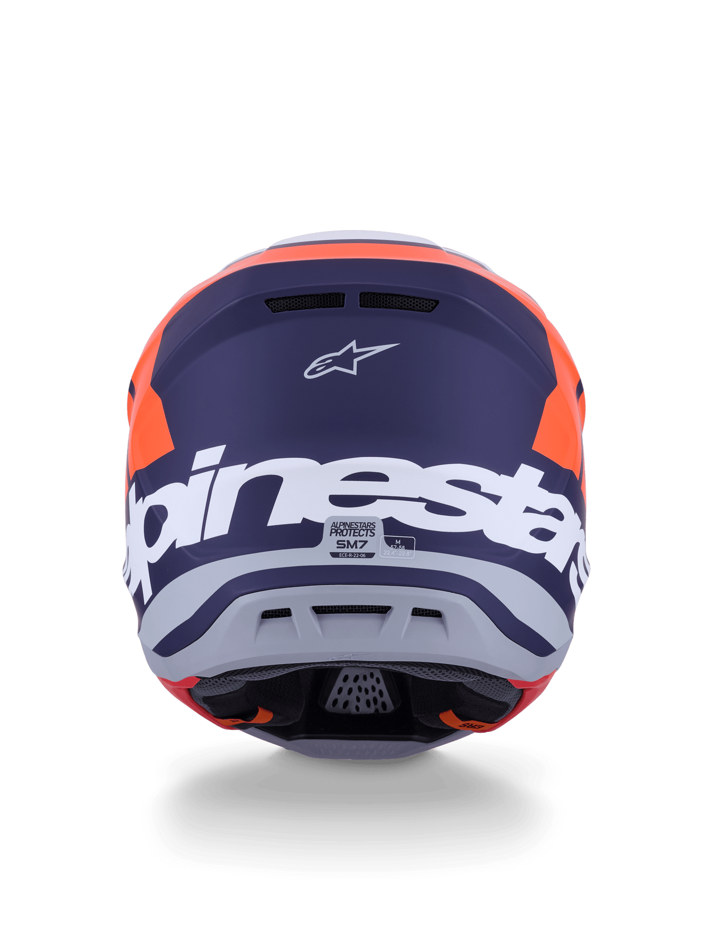 Alpinestars S-M7 Core Helm ECE 22.06 Orange Blau Matt - MxProStoreParts