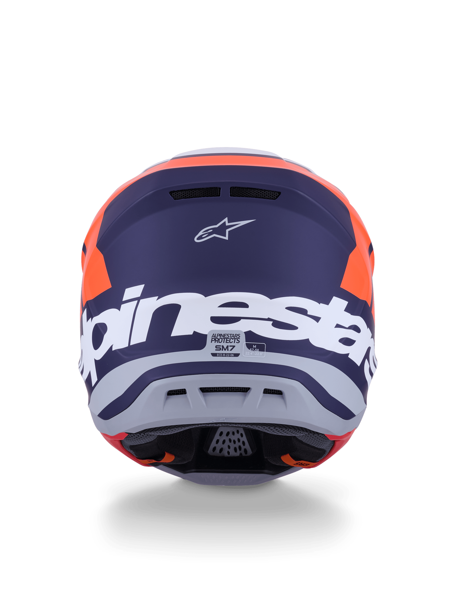 Alpinestars S-M7 Core Helm ECE 22.06 Orange Blau Matt - MxProStoreParts