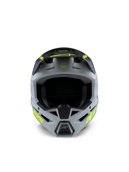 Alpinestars S - M3 Jugendhelm Radium Grau Schwarz Gelb Fluoro Matt - MxProStoreParts