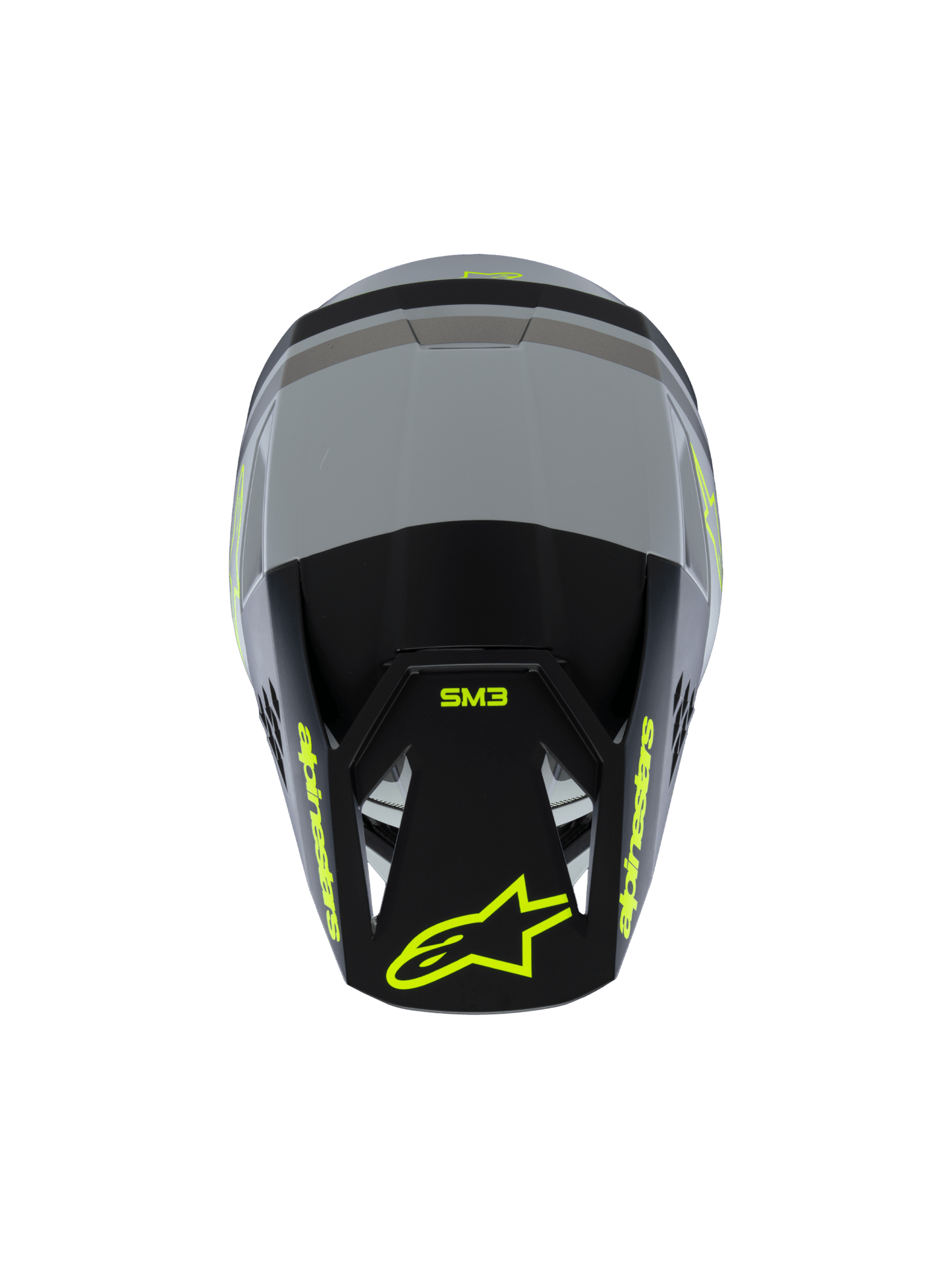 Alpinestars S - M3 Jugendhelm Radium-Grau, Schwarz, Gelb Fluoro Matt - MxProStoreParts