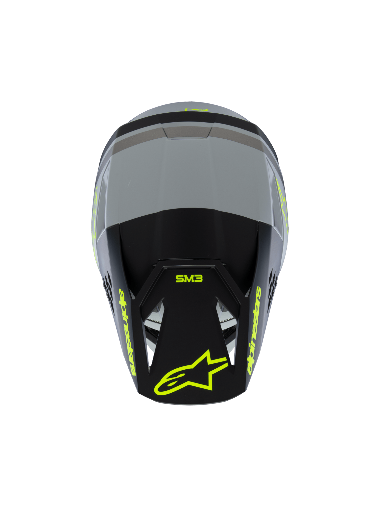 Alpinestars S - M3 Jugendhelm Radium-Grau, Schwarz, Gelb Fluoro Matt - MxProStoreParts