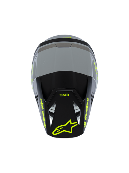 Alpinestars S - M3 Jugendhelm Radium-Grau, Schwarz, Gelb Fluoro Matt - MxProStoreParts